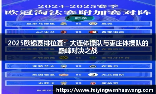 2025欧锦赛排位赛：大连体操队与枣庄体操队的巅峰对决之战